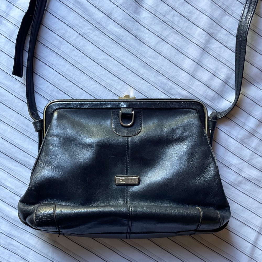 Vintage HCL Germany Black and Gold Purse